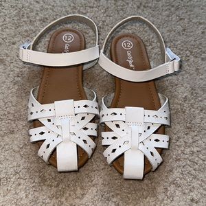 Girls White Sandals - Size 12